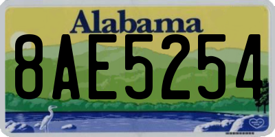 AL license plate 8AE5254