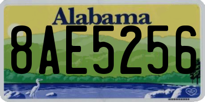 AL license plate 8AE5256