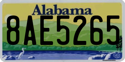 AL license plate 8AE5265