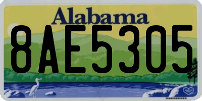 AL license plate 8AE5305