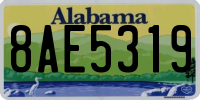 AL license plate 8AE5319