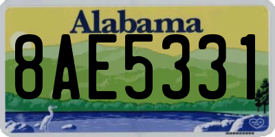 AL license plate 8AE5331