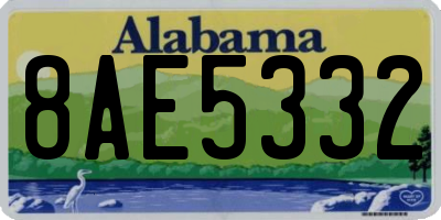 AL license plate 8AE5332
