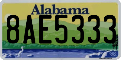 AL license plate 8AE5333