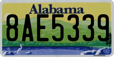 AL license plate 8AE5339