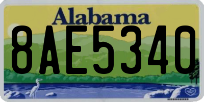 AL license plate 8AE5340