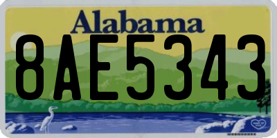 AL license plate 8AE5343
