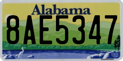AL license plate 8AE5347