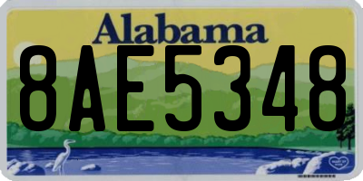 AL license plate 8AE5348