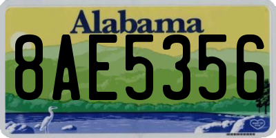 AL license plate 8AE5356
