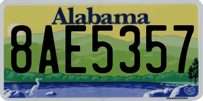 AL license plate 8AE5357