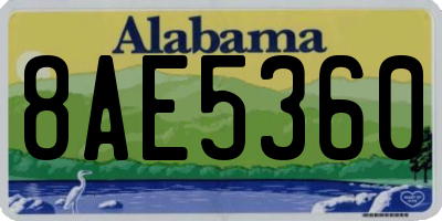 AL license plate 8AE5360