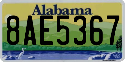 AL license plate 8AE5367
