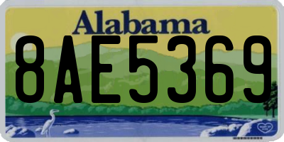 AL license plate 8AE5369