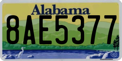 AL license plate 8AE5377