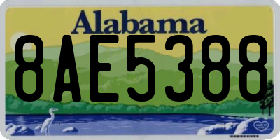 AL license plate 8AE5388