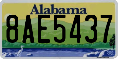 AL license plate 8AE5437