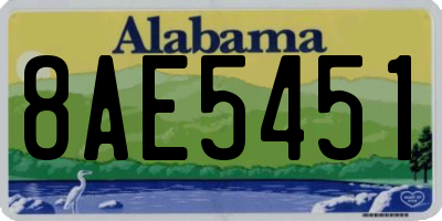 AL license plate 8AE5451