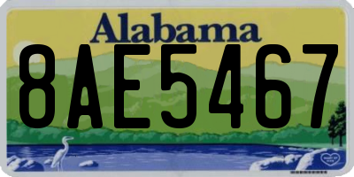 AL license plate 8AE5467