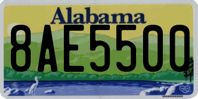 AL license plate 8AE5500