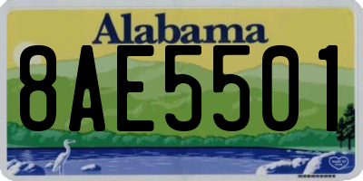 AL license plate 8AE5501