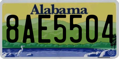 AL license plate 8AE5504