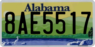 AL license plate 8AE5517
