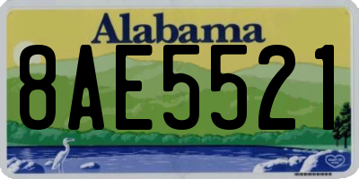 AL license plate 8AE5521