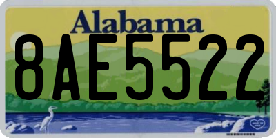 AL license plate 8AE5522