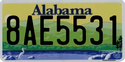 AL license plate 8AE5531