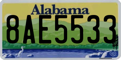AL license plate 8AE5533