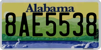 AL license plate 8AE5538