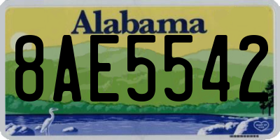 AL license plate 8AE5542