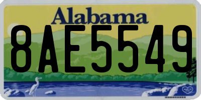 AL license plate 8AE5549