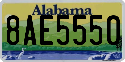 AL license plate 8AE5550