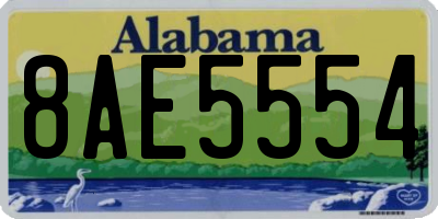 AL license plate 8AE5554