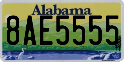 AL license plate 8AE5555