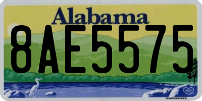 AL license plate 8AE5575