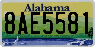AL license plate 8AE5581