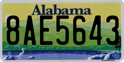 AL license plate 8AE5643