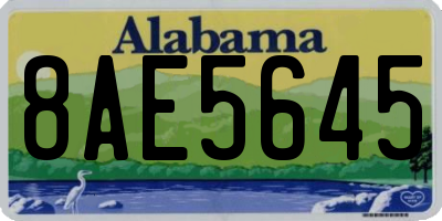 AL license plate 8AE5645