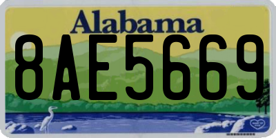 AL license plate 8AE5669