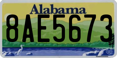 AL license plate 8AE5673