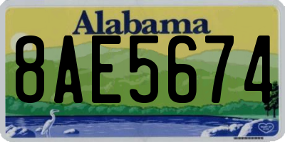 AL license plate 8AE5674