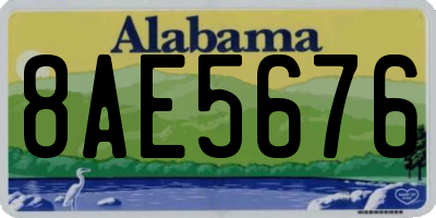 AL license plate 8AE5676