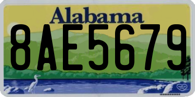 AL license plate 8AE5679