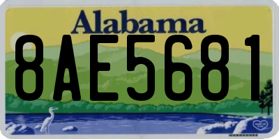 AL license plate 8AE5681