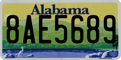 AL license plate 8AE5689