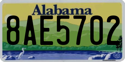 AL license plate 8AE5702