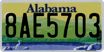 AL license plate 8AE5703